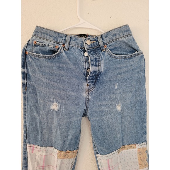 BDG Urban Outfitters Women's Patchwork Jeans Relaxed Straight Leg Denim 26 #P - Picture 3 of 8